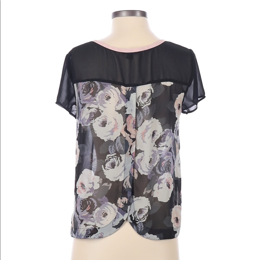 AE Outfitters Short Sleeve Blouse, Size S, Black